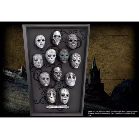 Colección de mascaras de los Mortifagos